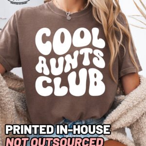 Retro Cool Aunts Club Shirt Comfort Colors Auntie T-Shirt - Image 3