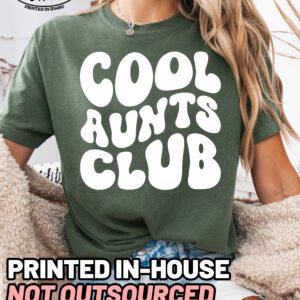 Retro Cool Aunts Club Shirt Comfort Colors Auntie T-Shirt - Image 2