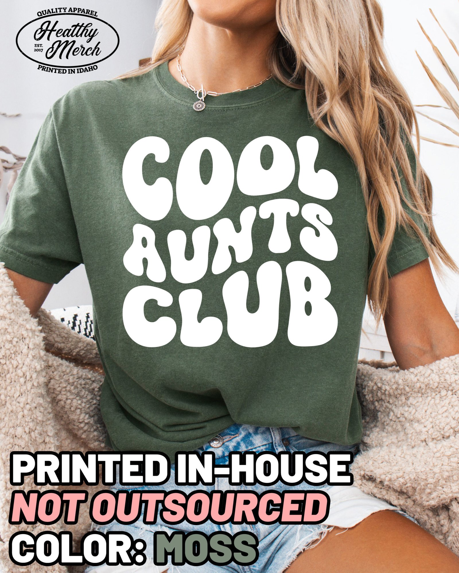 Retro Cool Aunts Club Shirt Comfort Colors Auntie T-Shirt - Image 2