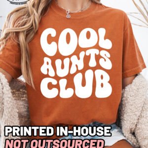 Retro Cool Aunts Club Shirt Comfort Colors Auntie T-Shirt - Image 9