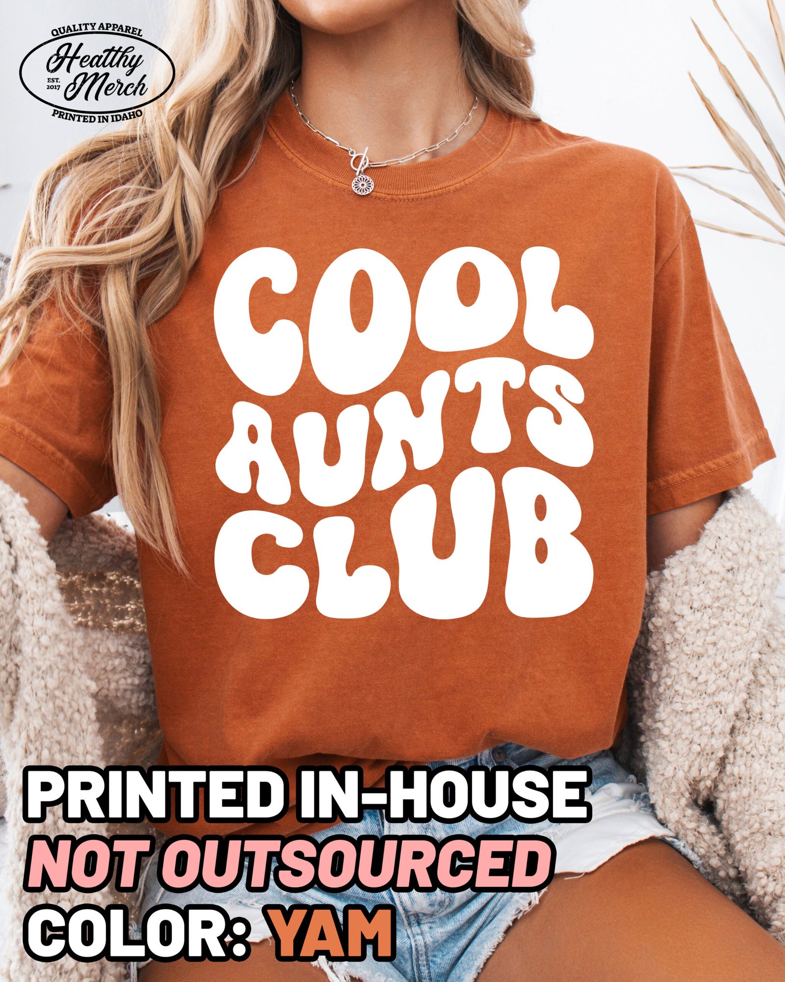 Retro Cool Aunts Club Shirt Comfort Colors Auntie T-Shirt - Image 9