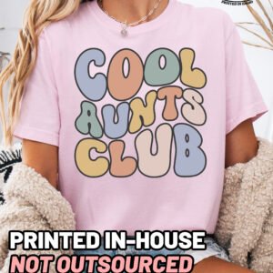 Retro Cool Aunts Club Shirt Comfort Colors Auntie Tee - Image 8