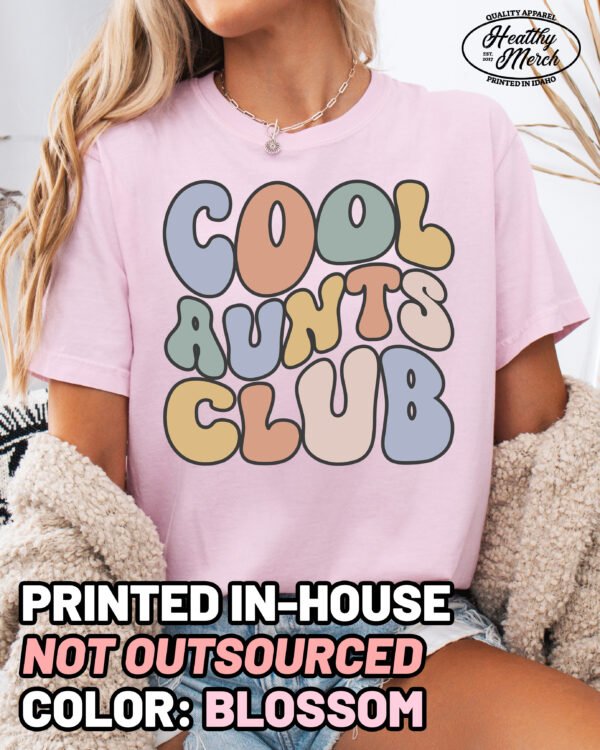 Retro Cool Aunts Club Shirt Comfort Colors Auntie Tee