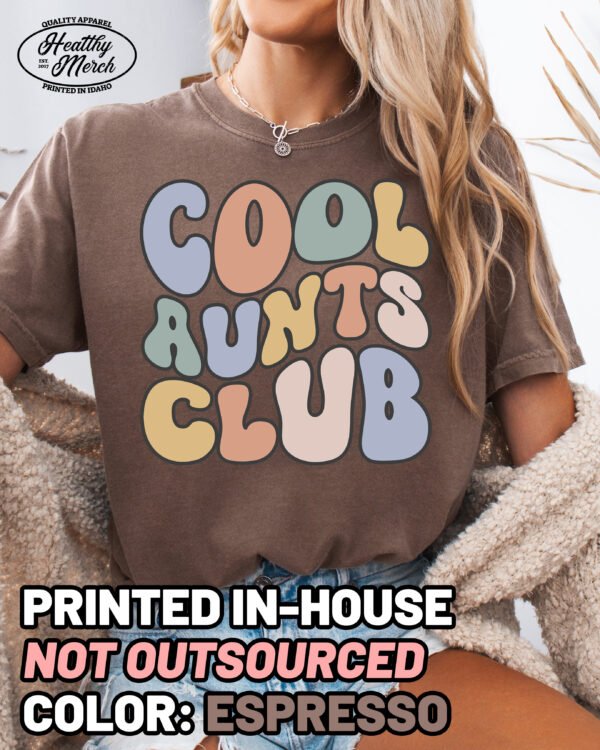 Retro Cool Aunts Club Shirt Comfort Colors Auntie Tee
