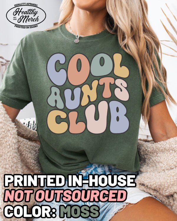 Retro Cool Aunts Club Shirt Comfort Colors Auntie Tee