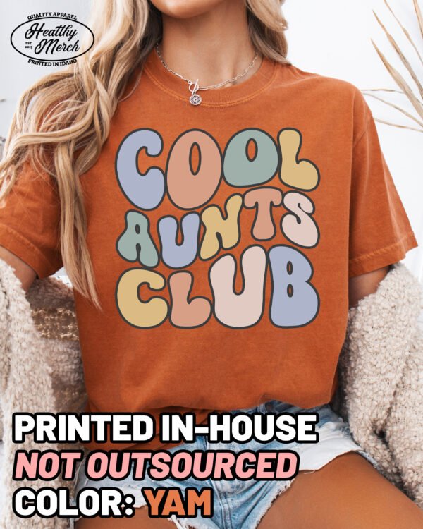 Retro Cool Aunts Club Shirt Comfort Colors Auntie Tee