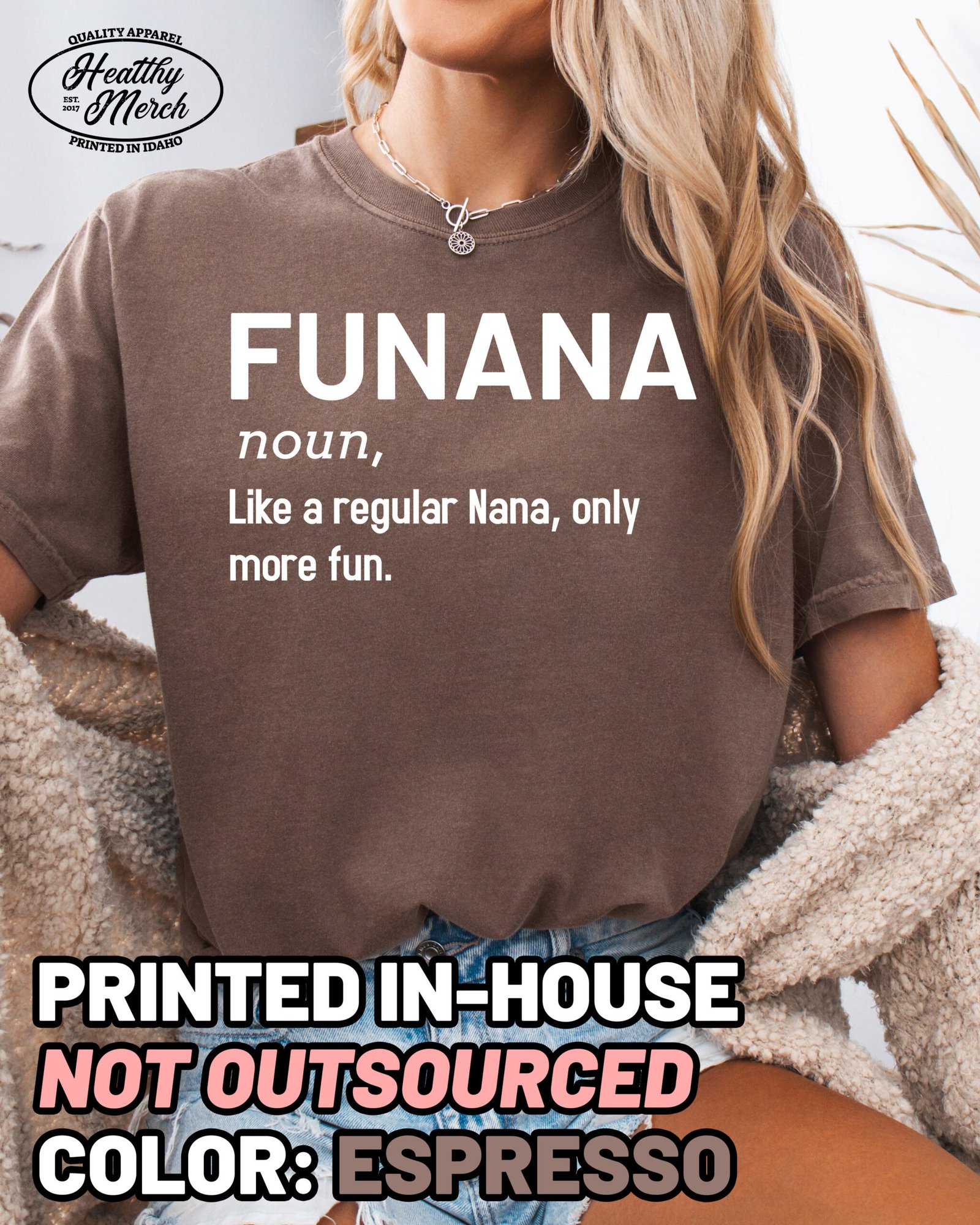 Funana Shirt Comfort Colors Funny Nana Shirt Grandma Tee - Image 10
