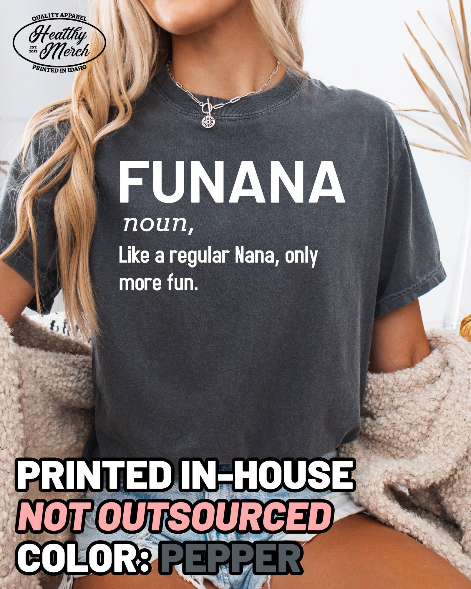Funana Shirt Comfort Colors Funny Nana Shirt Grandma Tee - Image 1