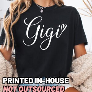 Gigi Script Shirt Comfort Colors Grandma Tee - Image 5