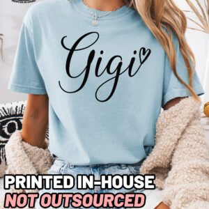 Gigi Script Shirt Comfort Colors Grandma Tee - Image 7