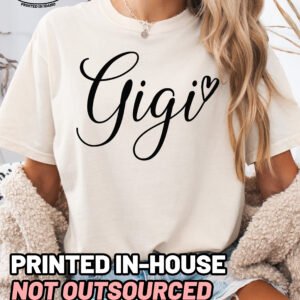 Gigi Script Shirt Comfort Colors Grandma Tee - Image 4