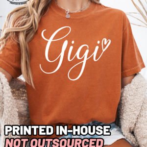 Gigi Script Shirt Comfort Colors Grandma Tee - Image 10