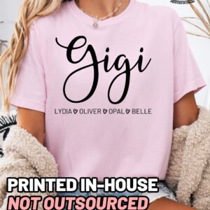 Personalized Gigi Shirt Comfort Colors Custom Grandma Tee - Image 10