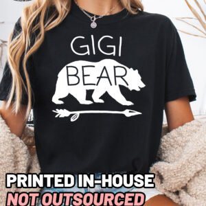 Gigi Bear Shirt Comfort Colors Grandma Tee - Image 9