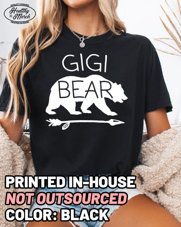 Gigi Bear Shirt Comfort Colors Grandma Tee