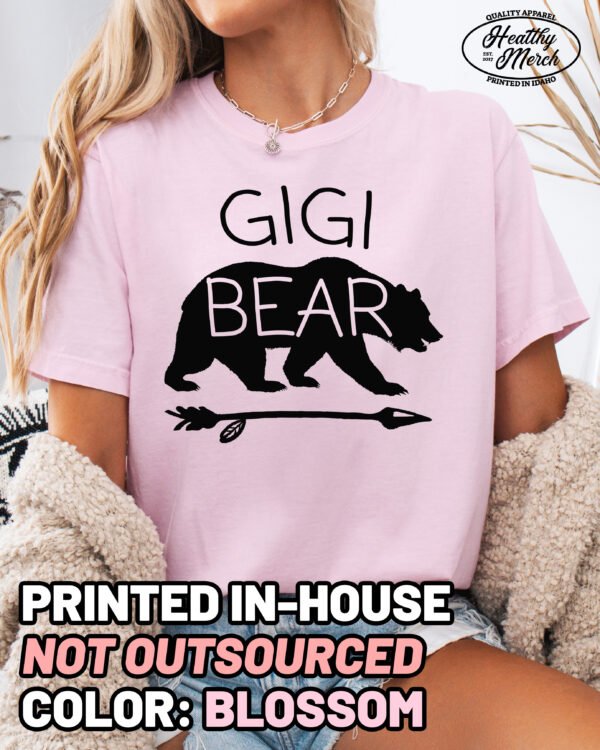 Gigi Bear Shirt Comfort Colors Grandma Tee