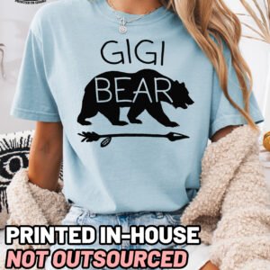 Gigi Bear Shirt Comfort Colors Grandma Tee - Image 4