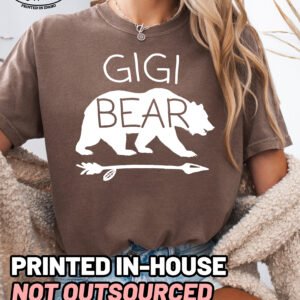 Gigi Bear Shirt Comfort Colors Grandma Tee - Image 7