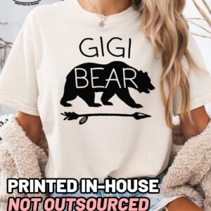 Gigi Bear Shirt Comfort Colors Grandma Tee - Image 8