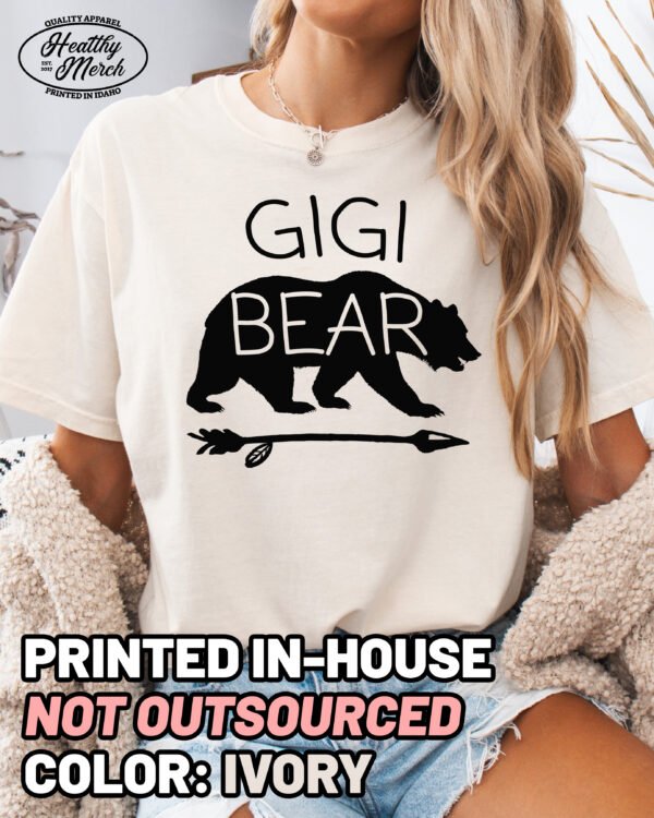 Gigi Bear Shirt Comfort Colors Grandma Tee