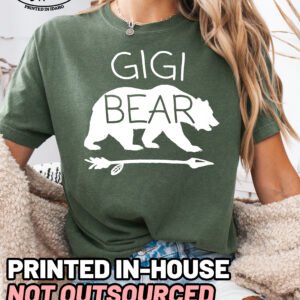 Gigi Bear Shirt Comfort Colors Grandma Tee