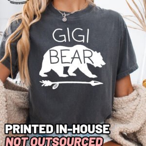 Gigi Bear Shirt Comfort Colors Grandma Tee - Image 10