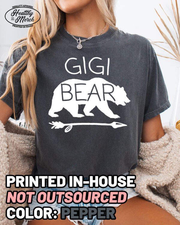 Gigi Bear Shirt Comfort Colors Grandma Tee