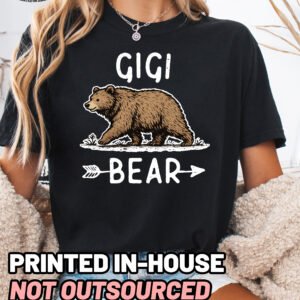 Gigi Bear Graphic Shirt Comfort Colors Grandma Tee - Image 7