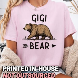 Gigi Bear Graphic Shirt Comfort Colors Grandma Tee - Image 10
