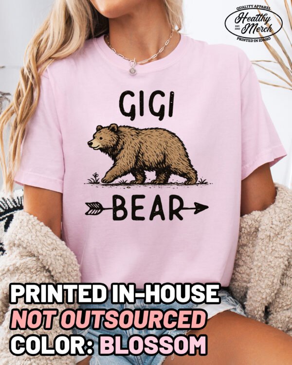 Gigi Bear Graphic Shirt Comfort Colors Grandma Tee