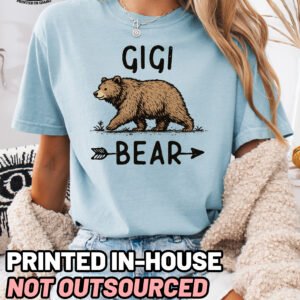 Gigi Bear Graphic Shirt Comfort Colors Grandma Tee - Image 9