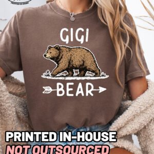 Gigi Bear Graphic Shirt Comfort Colors Grandma Tee - Image 5