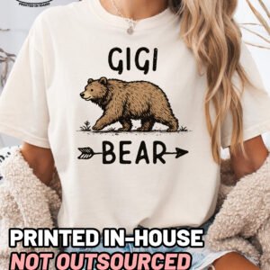 Gigi Bear Graphic Shirt Comfort Colors Grandma Tee - Image 6