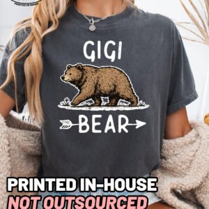 Gigi Bear Graphic Shirt Comfort Colors Grandma Tee - Image 8