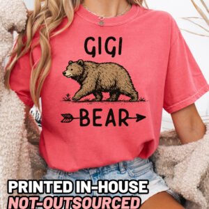 Gigi Bear Graphic Shirt Comfort Colors Grandma Tee - Image 11