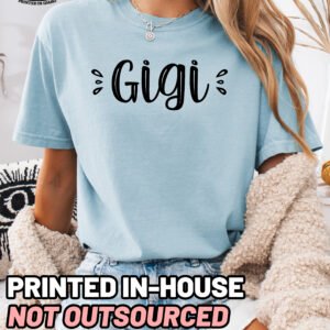 Cute Gigi Shirt Comfort Colors Grandma Tee - Image 5