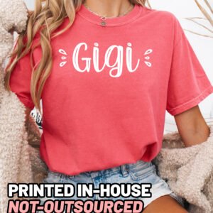 Cute Gigi Shirt Comfort Colors Grandma Tee - Image 7