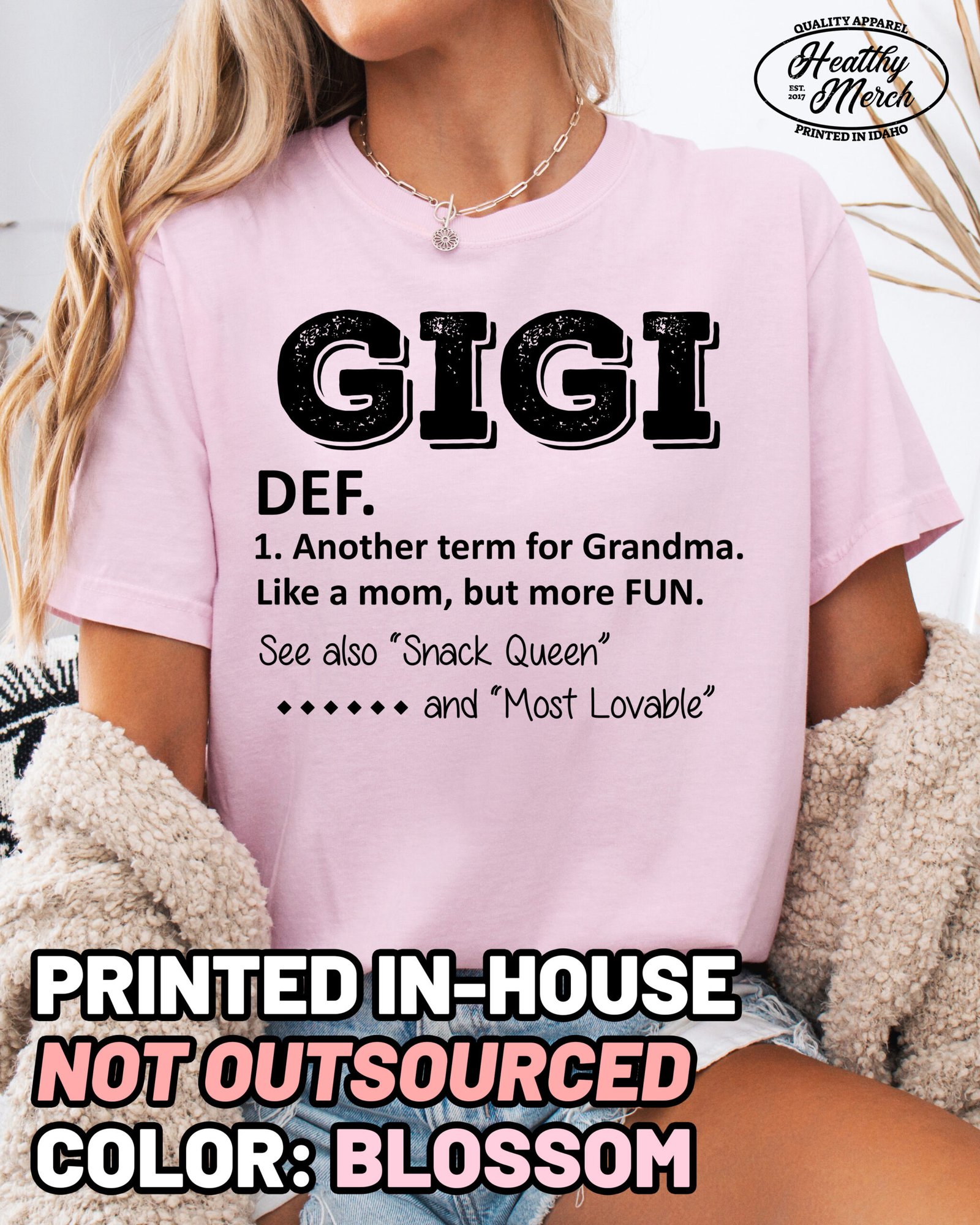 Gigi Definition Shirt Comfort Colors Grandma Tee - Image 7