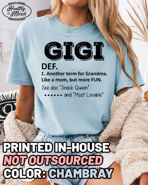 Gigi Definition Shirt Comfort Colors Grandma Tee