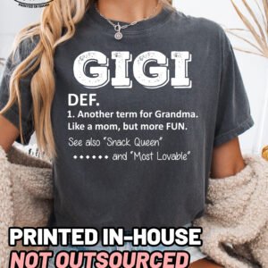 Gigi Definition Shirt Comfort Colors Grandma Tee