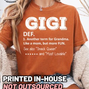 Gigi Definition Shirt Comfort Colors Grandma Tee - Image 9