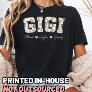Personalized Floral Gigi Shirt Comfort Colors Custom Grandma Tee - Image 9