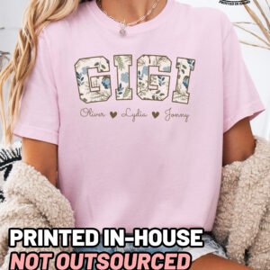 Personalized Floral Gigi Shirt Comfort Colors Custom Grandma Tee - Image 6