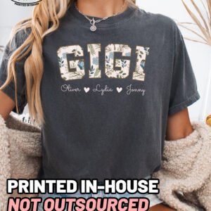 Personalized Floral Gigi Shirt Comfort Colors Custom Grandma Tee - Image 8
