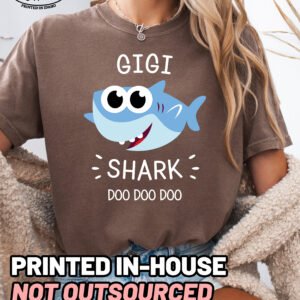 Gigi Shark Shirt Comfort Colors Grandma Tee - Image 7