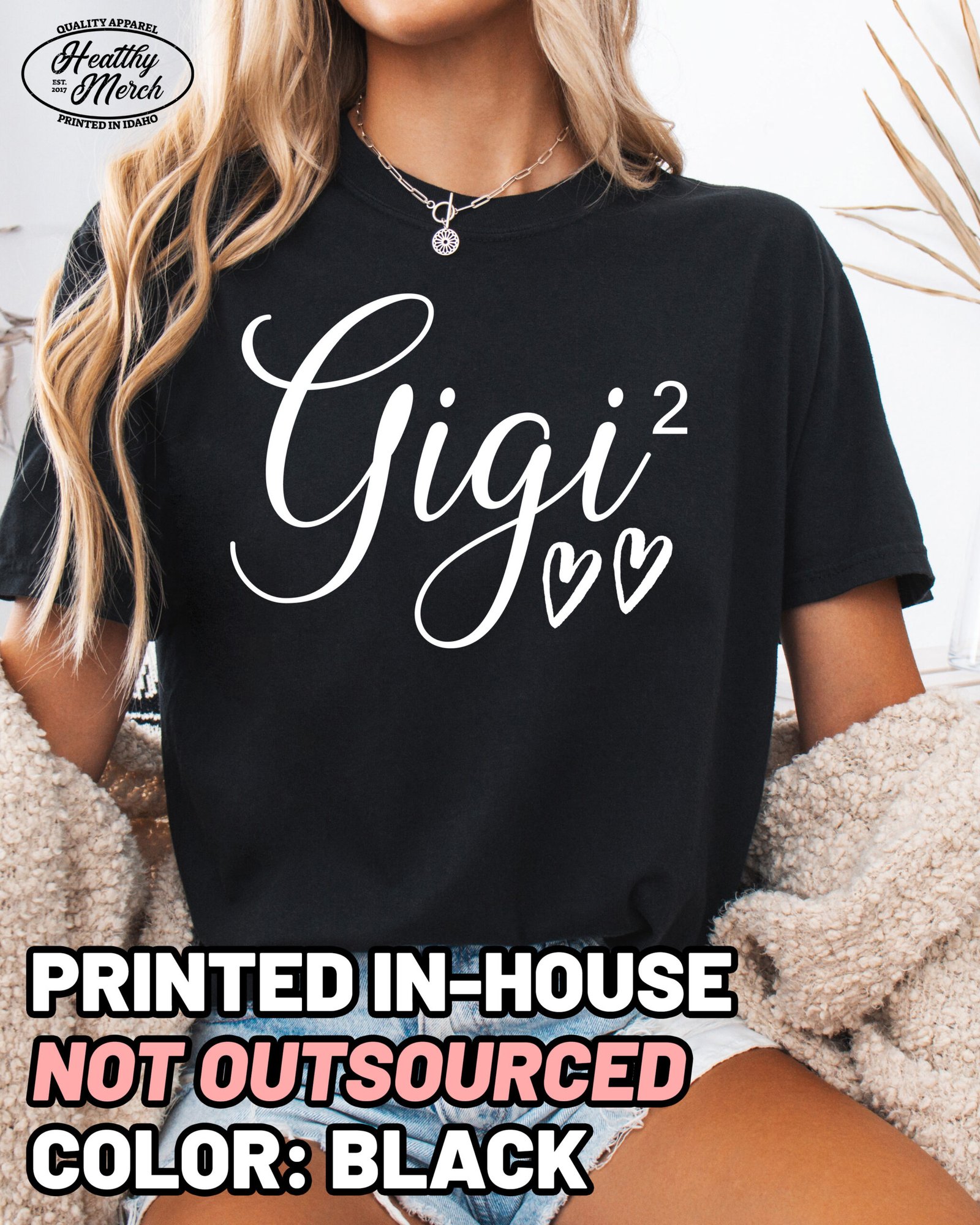 Gigi Squared Shirt Comfort Colors Custom Personalized Grandma Tee - Image 4