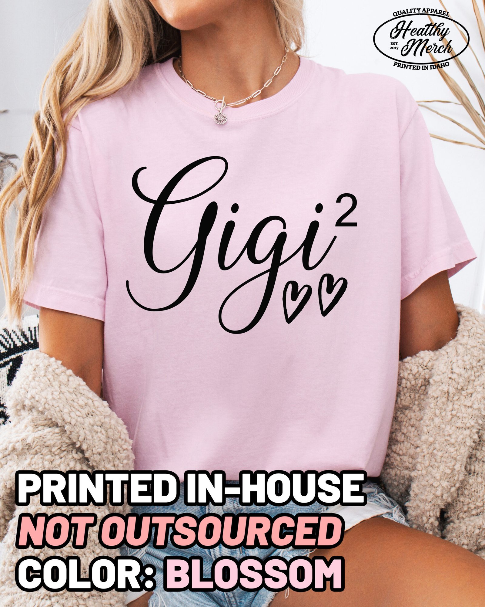 Gigi Squared Shirt Comfort Colors Custom Personalized Grandma Tee - Image 7