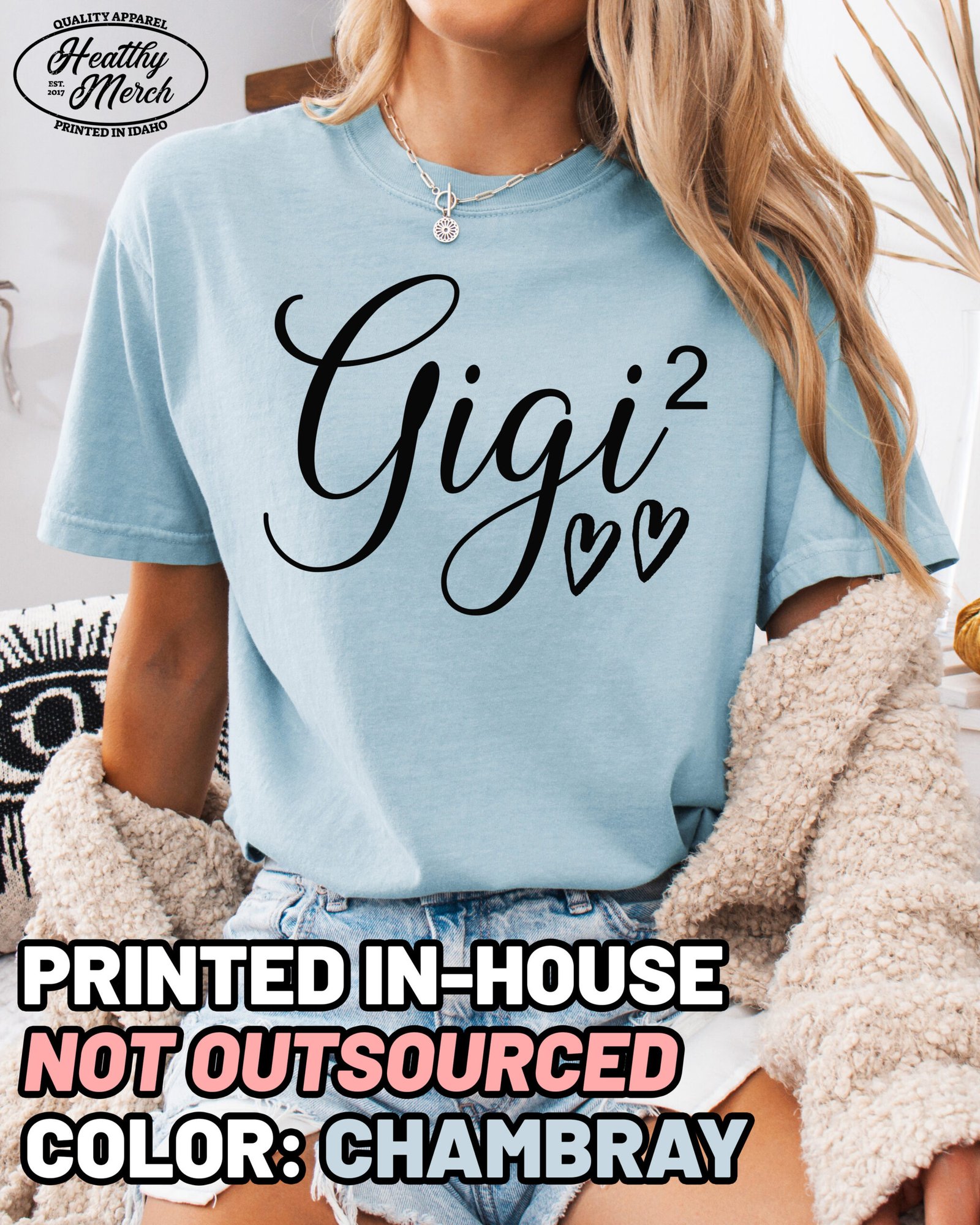 Gigi Squared Shirt Comfort Colors Custom Personalized Grandma Tee - Image 6