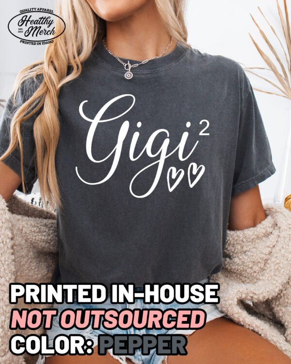 Gigi Squared Shirt Comfort Colors Custom Personalized Grandma Tee