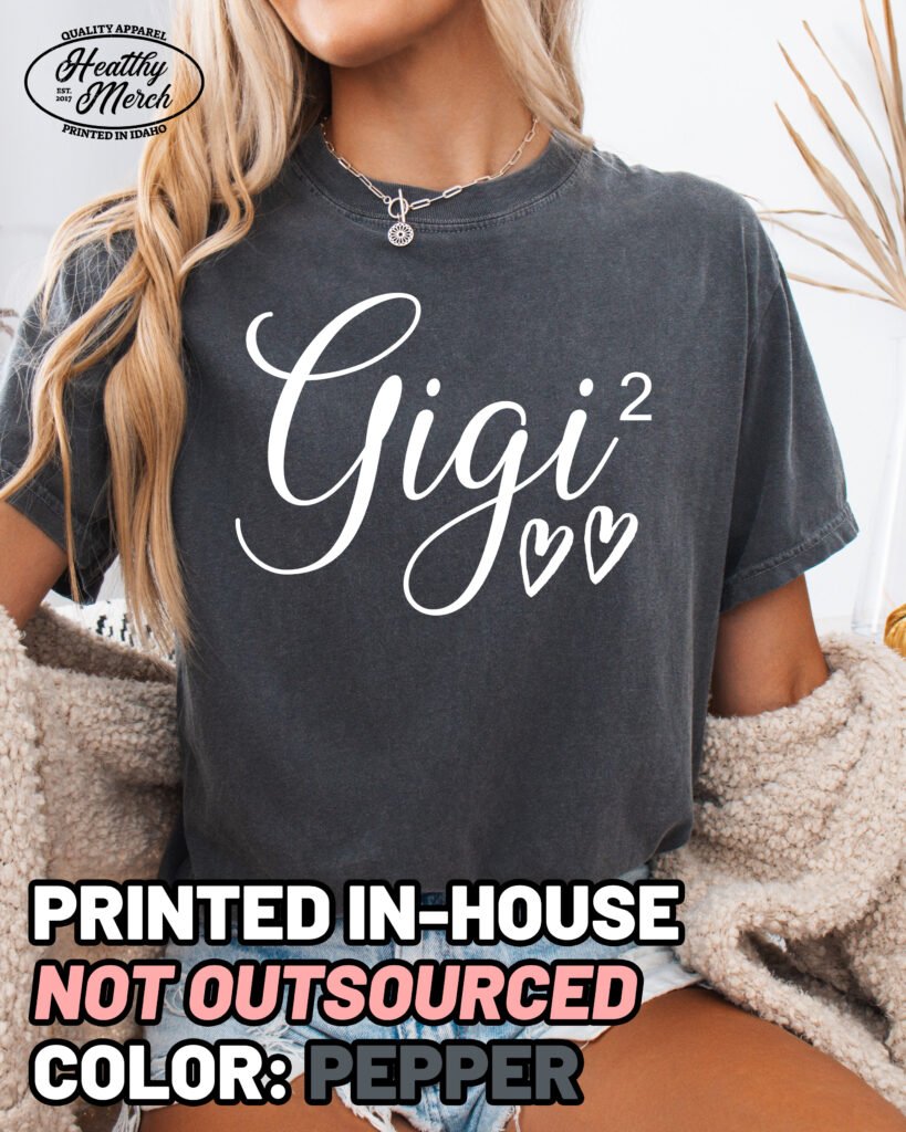Gigi Squared Shirt Comfort Colors Custom Personalized Grandma Tee
